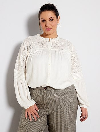 Camisa com aplicações bordadas - Kiabi