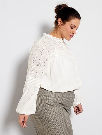 Camisa com aplicações bordadas - Kiabi