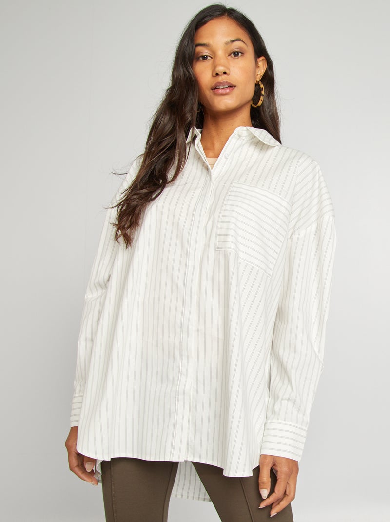 Camisa com bolso frontal BRANCO - Kiabi