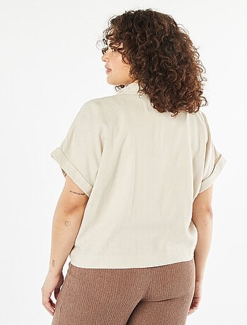 Camisa com bolsos 'Only Carmakoma'