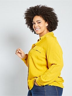 Camisa com bolsos revestidos - Kiabi