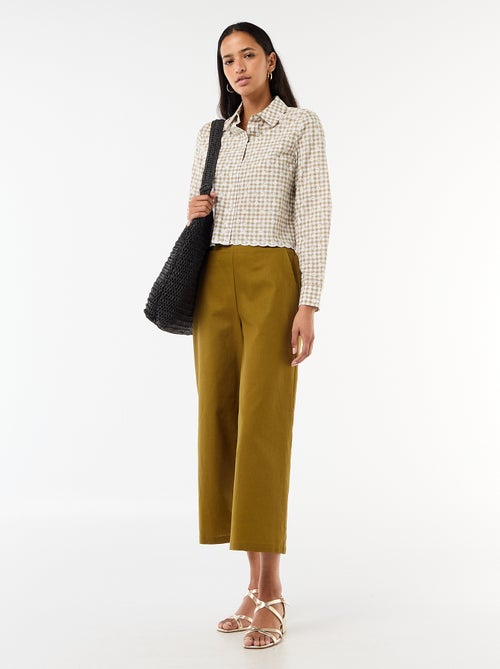 Camisa com bordados all over - Kiabi