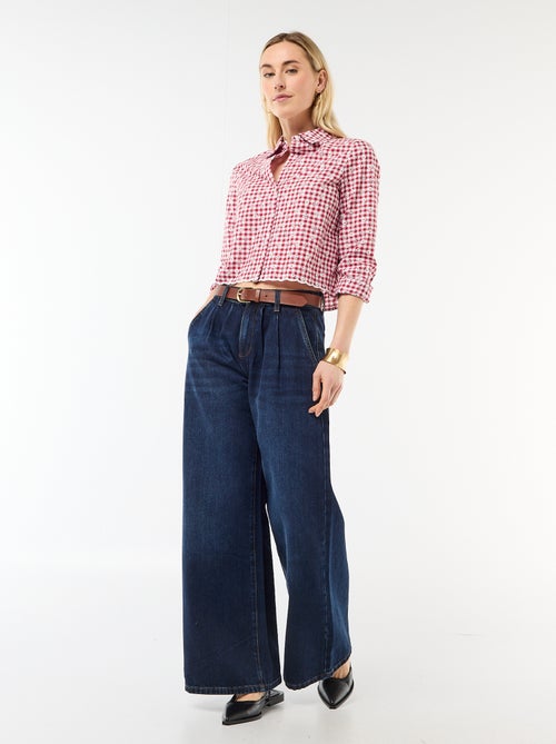 Camisa com bordados all over - Kiabi