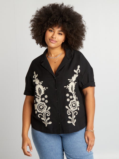 Camisa com bordados - Kiabi