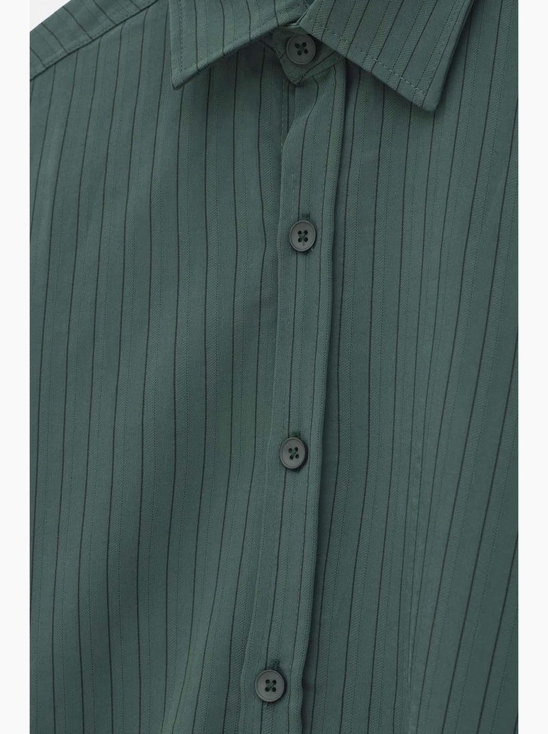 Camisa com botões à frente giesto Verde escuro - Kiabi