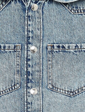 Camisa com capuz de ganga