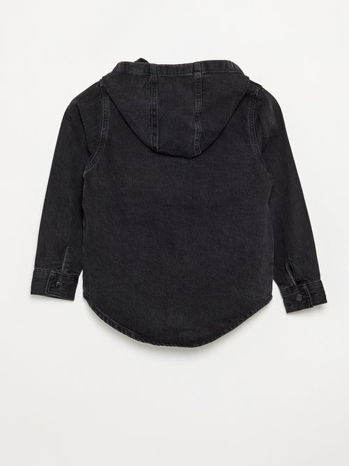 Camisa com capuz de ganga - Kiabi Camisa com capuz de ganga - Kiabi