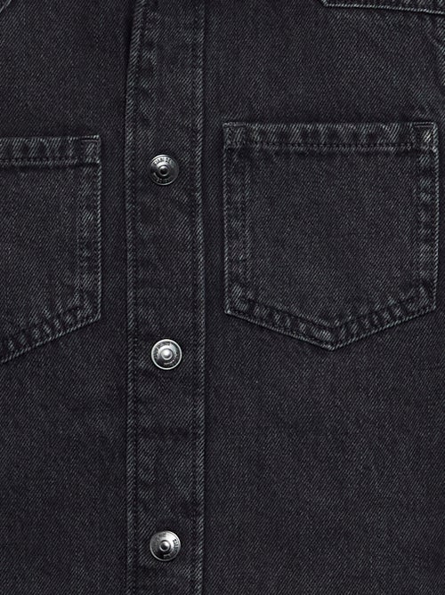 Camisa com capuz de ganga - Kiabi Camisa com capuz de ganga - Kiabi