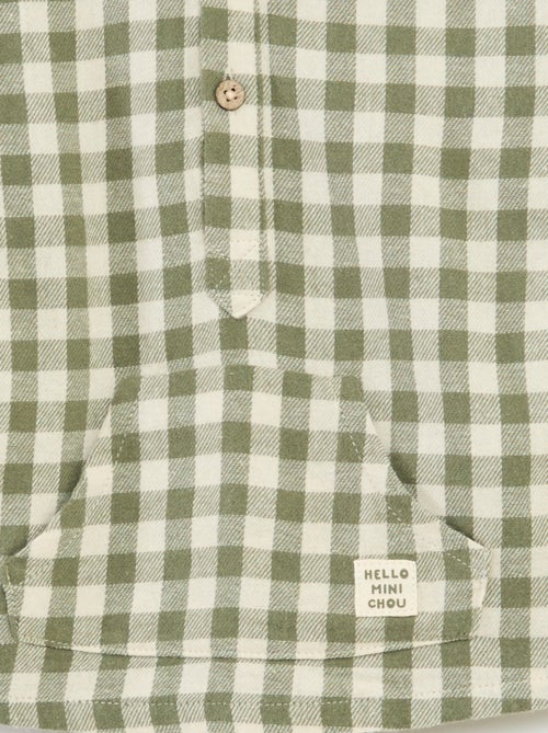 Camisa com capuz e bolso canguru - Kiabi