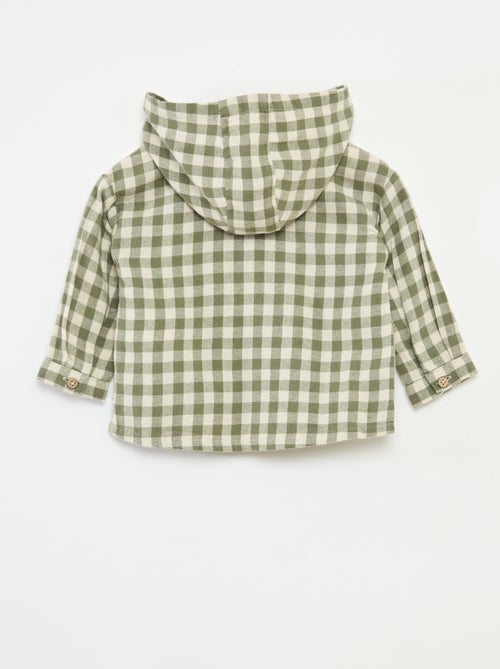 Camisa com capuz e bolso canguru - Kiabi