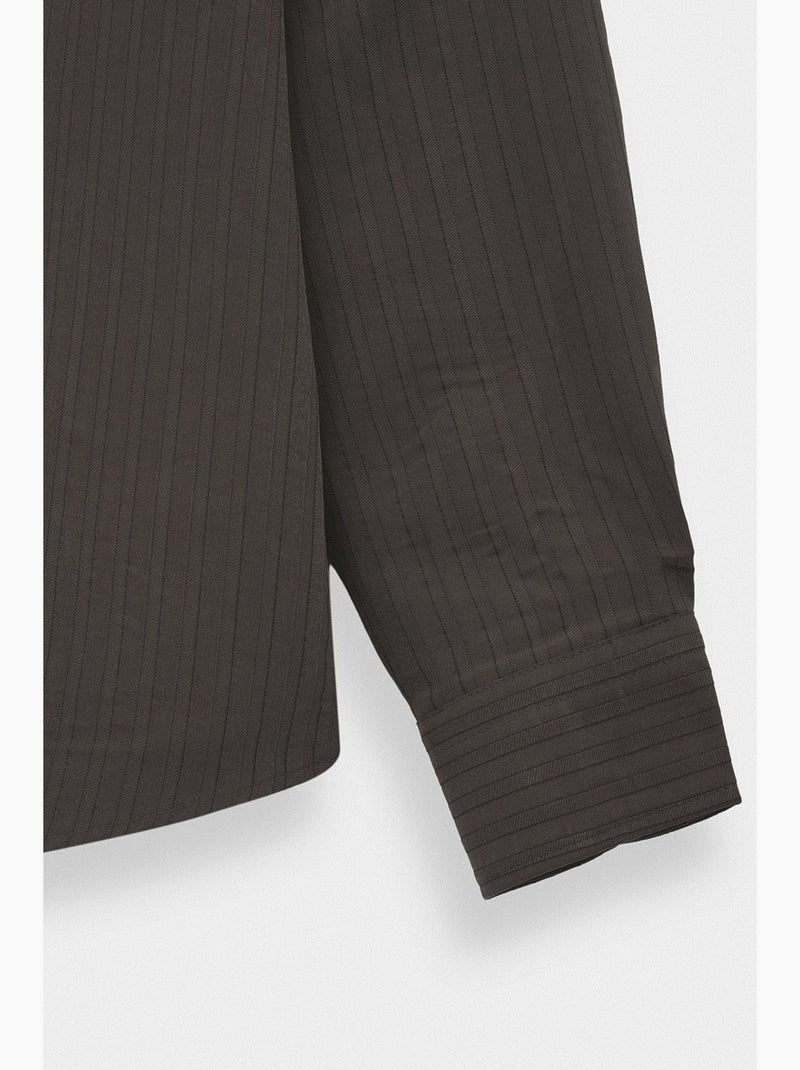 Camisa com colarinho abotoado giesto Cinza escuro - Kiabi