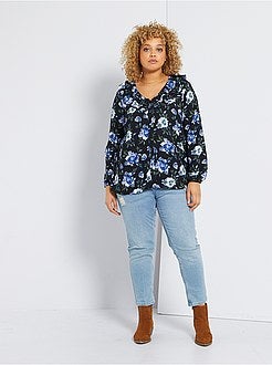 Camisa com colarinho com folhos - Kiabi