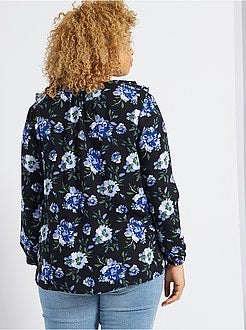 Camisa com colarinho com folhos - Kiabi