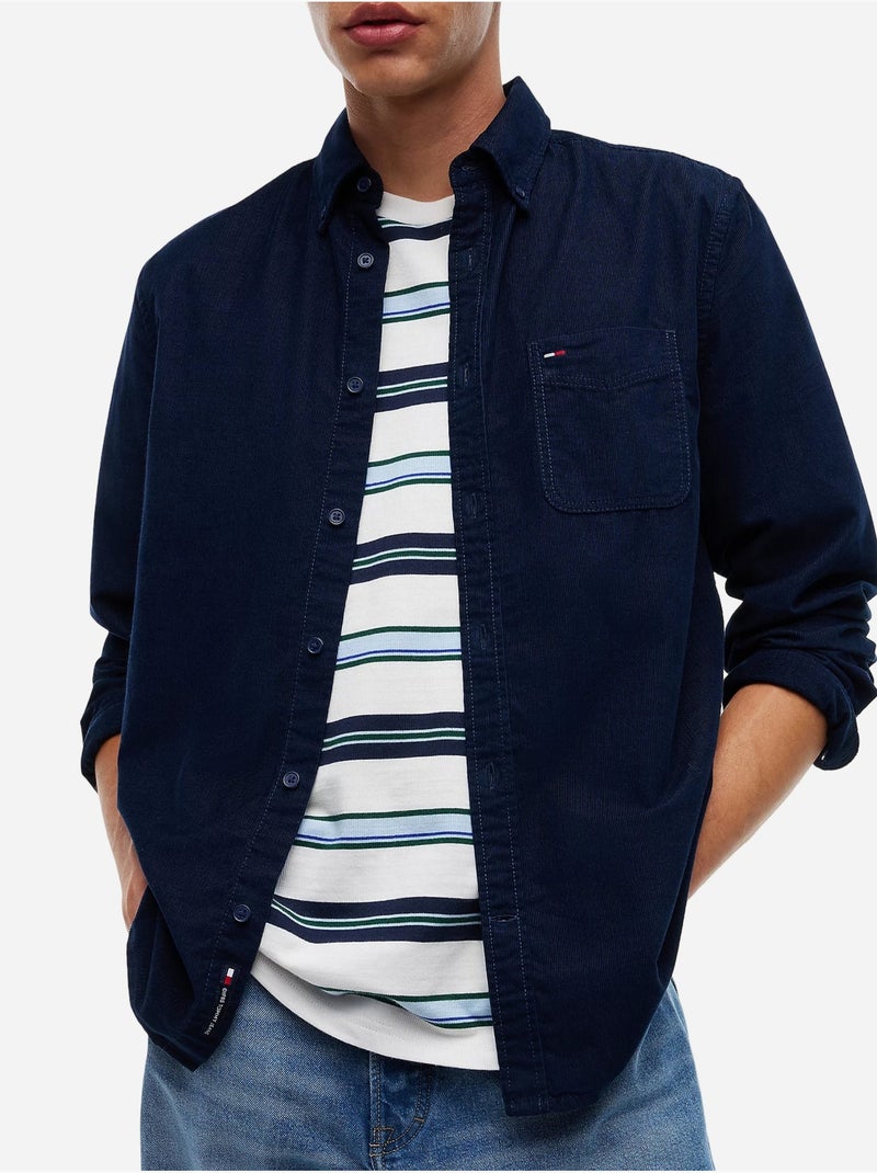 Camisa com colarinho de botões - tommy jeans Azul-marinho - Kiabi