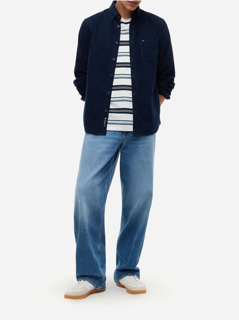 Camisa com colarinho de botões - tommy jeans Azul-marinho - Kiabi