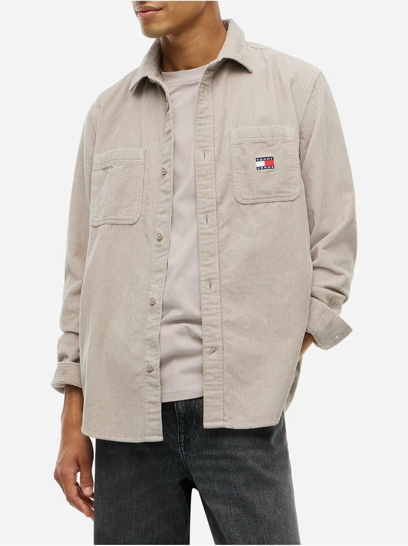 Camisa com colarinho de botões - tommy jeans Toupe - Kiabi
