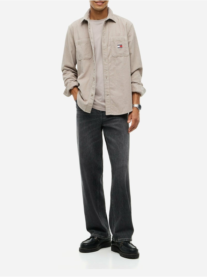 Camisa com colarinho de botões - tommy jeans Toupe - Kiabi