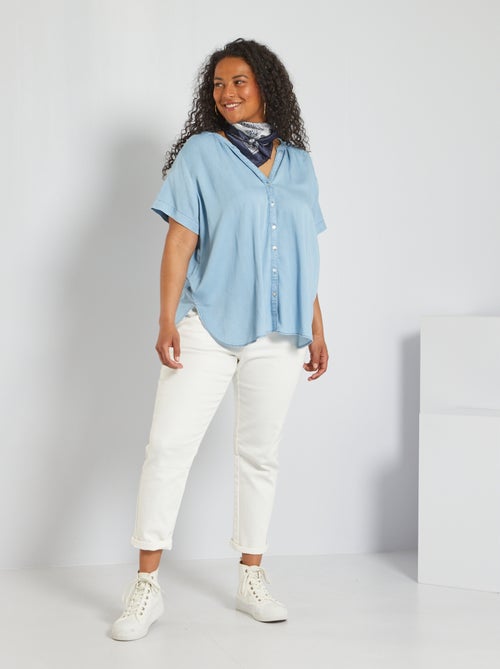 Camisa com colarinho em bico - Kiabi
