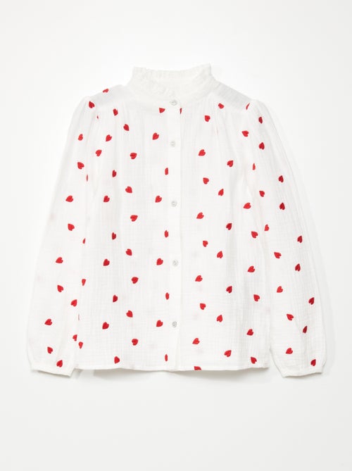 Camisa com 'corações' - Kiabi