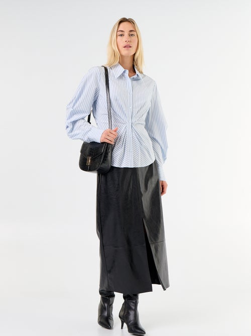 Camisa com corte fantasia e ajuste à frente - Kiabi