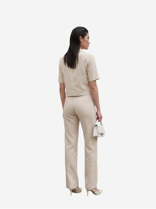 Camisa com detalhe de bolso e calças conjunto de duas peças my fashion - Kiabi