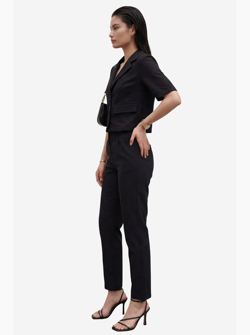 Camisa com detalhe de bolso e calças conjunto de duas peças my fashion Preto - Kiabi