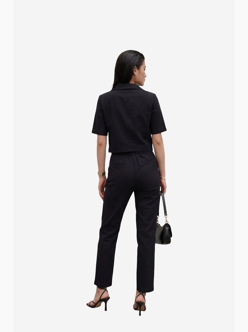 Camisa com detalhe de bolso e calças conjunto de duas peças my fashion Preto - Kiabi