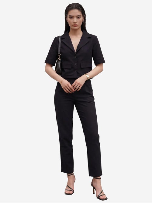 Camisa com detalhe de bolso e calças conjunto de duas peças my fashion - Kiabi Camisa com detalhe de bolso e calças conjunto de duas peças my fashion - Kiabi