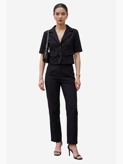 Camisa com detalhe de bolso e calças conjunto de duas peças my fashion - Kiabi Camisa com detalhe de bolso e calças conjunto de duas peças my fashion - Kiabi