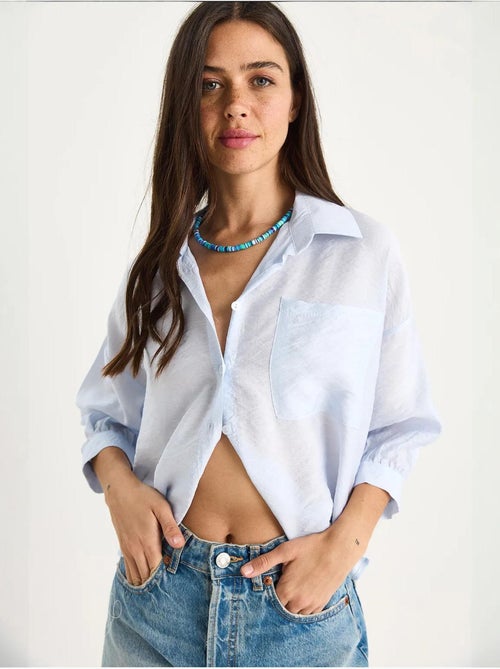 Camisa com detalhe de bolso único e manga curta lucci - Kiabi Camisa com detalhe de bolso único e manga curta lucci - Kiabi