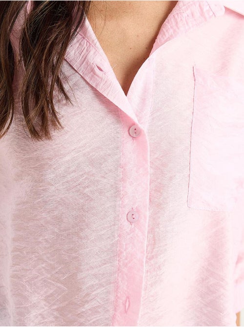 Camisa com detalhe de bolso único e manga curta lucci - Kiabi