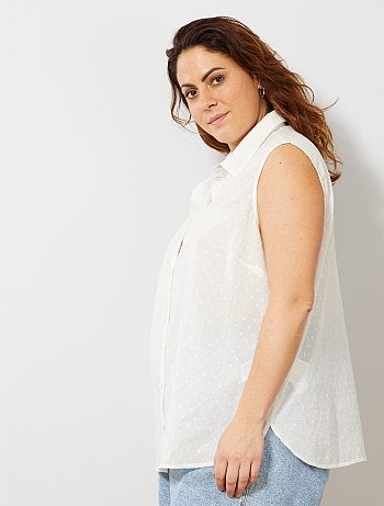 Camisa com efeito a ponto cheio - Kiabi