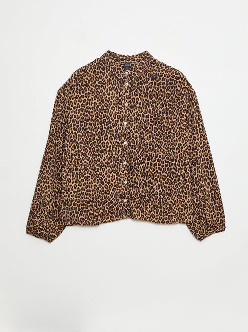 Camisa com Estampa de Leopardo - Fácil de Vestir - Kiabi Camisa com Estampa de Leopardo - Fácil de Vestir - Kiabi