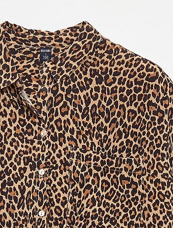 Camisa com Estampa de Leopardo - So Easy