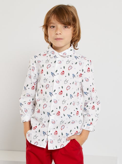 Camisa com estampado de Natal - Kiabi