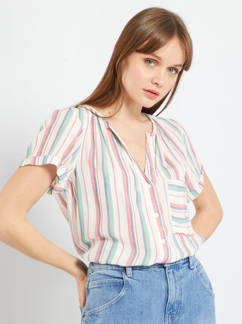 Camisa com estampado fantasia BRANCO - Kiabi