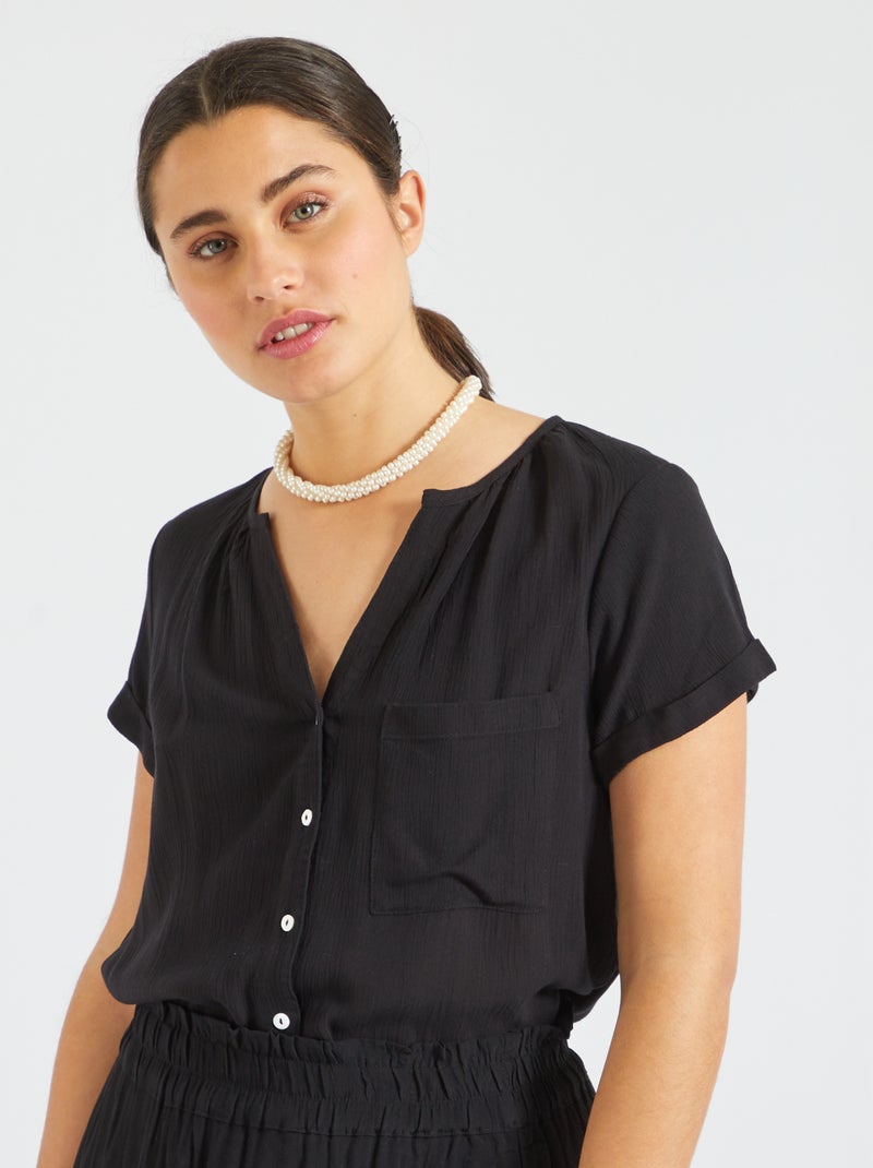 Camisa com estampado fantasia Preto - Kiabi