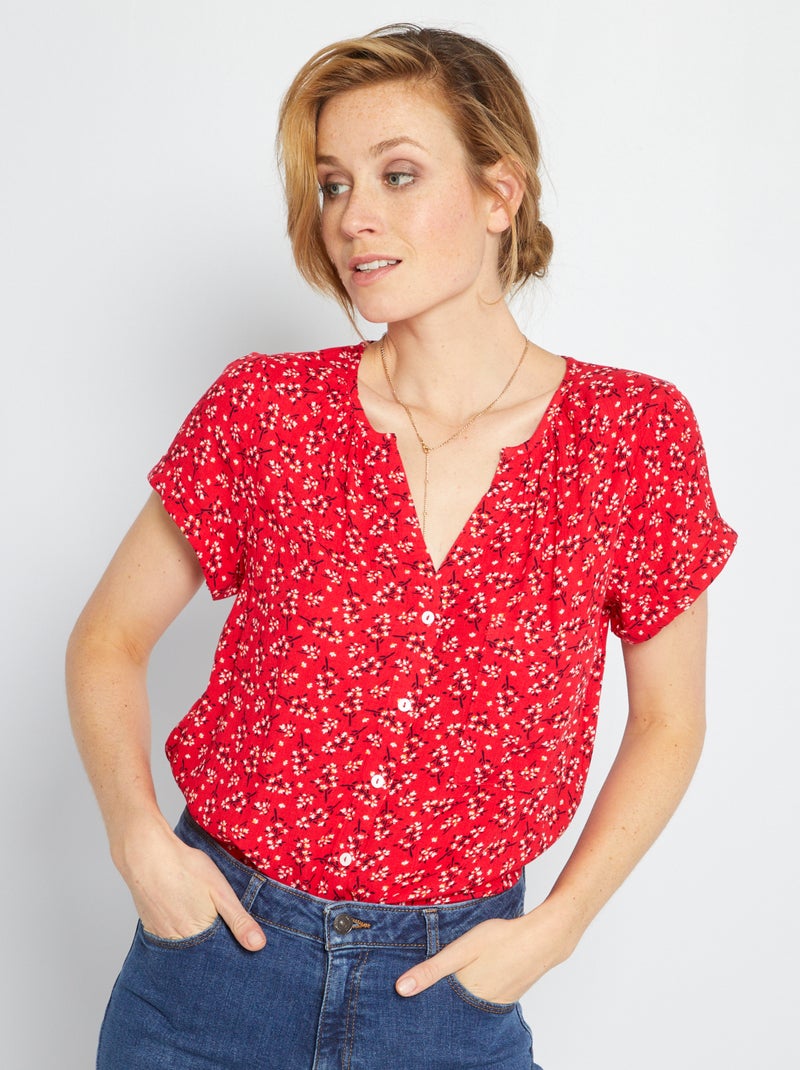Camisa com estampado fantasia VERMELHO - Kiabi