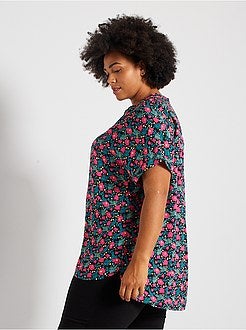 Camisa com estampado 'flores' - Kiabi