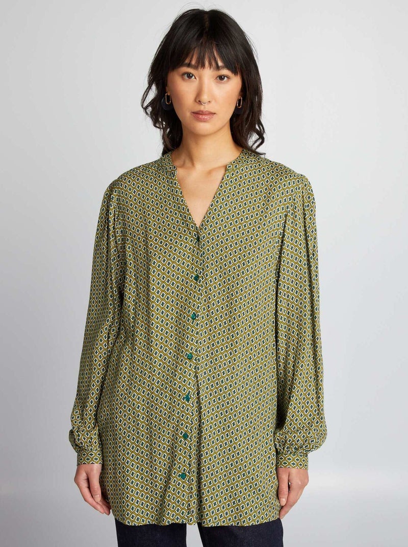 Camisa com estampado MARROM - Kiabi