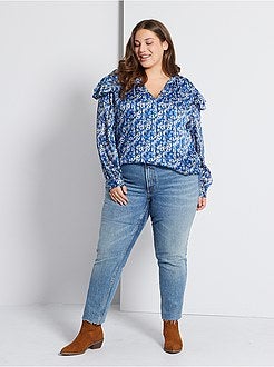 Camisa com folhos - Kiabi