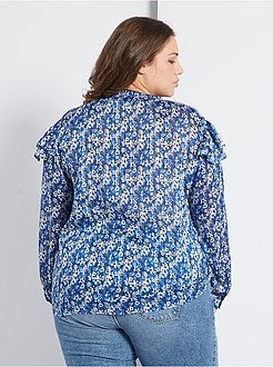 Camisa com folhos - Kiabi