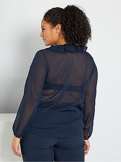 Camisa com folhos duplos - Kiabi