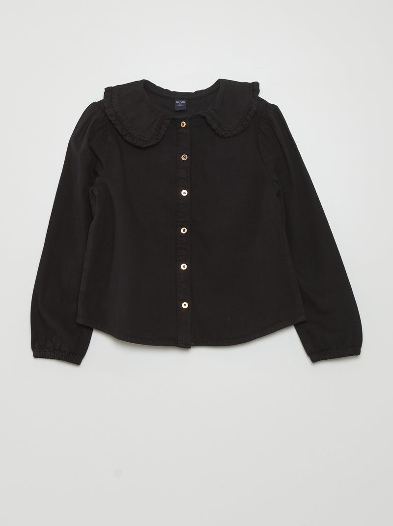 Camisa com gola Claudine CINZA - Kiabi