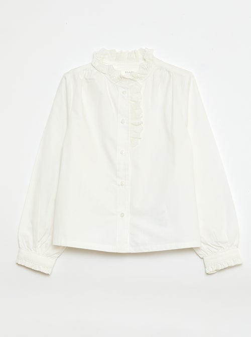 Camisa com Gola Fantasia - Kiabi