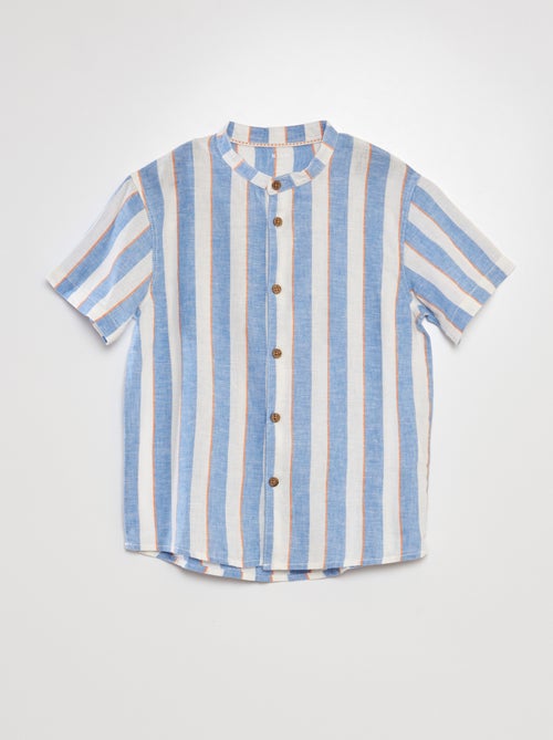 Camisa com gola mao - Kiabi