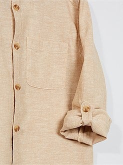 Camisa com gola mao - Kiabi