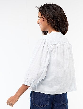 Camisa com gola mao e mangas 3/4