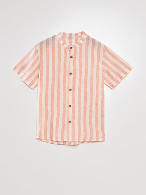 Camisa com gola mao - Kiabi