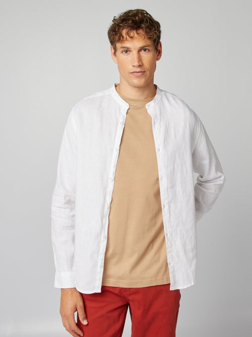 Camisa com gola mao lisa - Kiabi